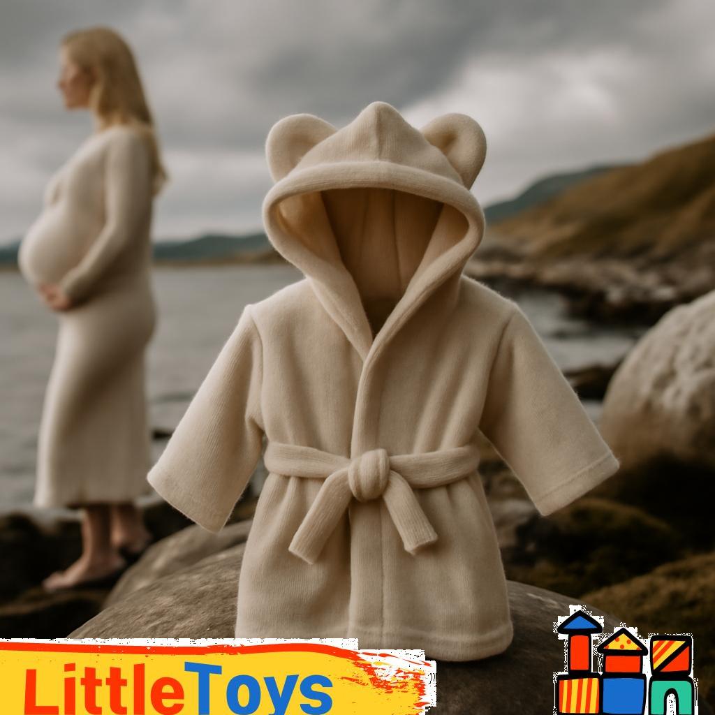 ALT Text: Weiche und farbenfrohe Baby-Bademäntel aus natürlichem Material, ideal für Kleinkinder und Babys nach dem Baden oder Schwimmen.