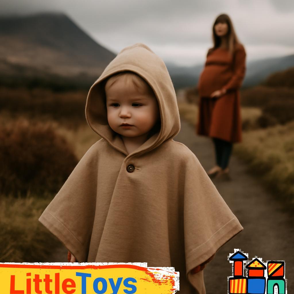 ALT-Text: Bunte und kuschelige Baby-Ponchos für Kleinkinder und Babys, ideal für Eltern und Schwangere, die nach praktischen und stilvollen Produkten suchen.